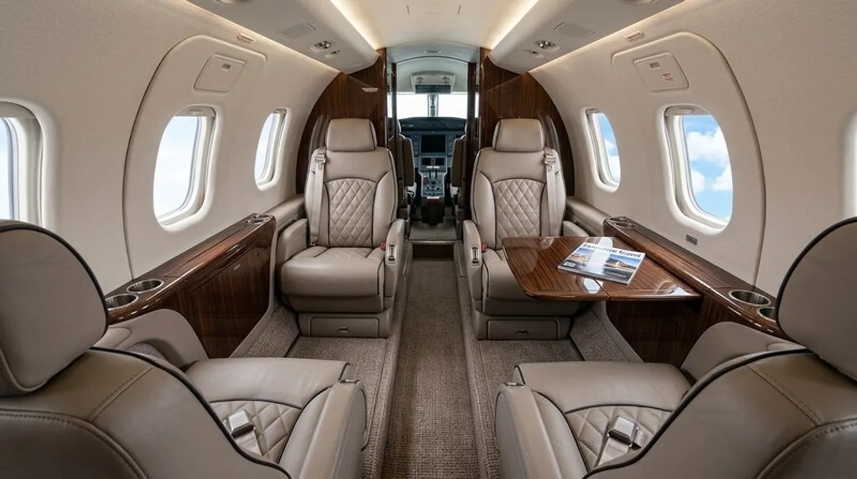 Turboprop cabin interior